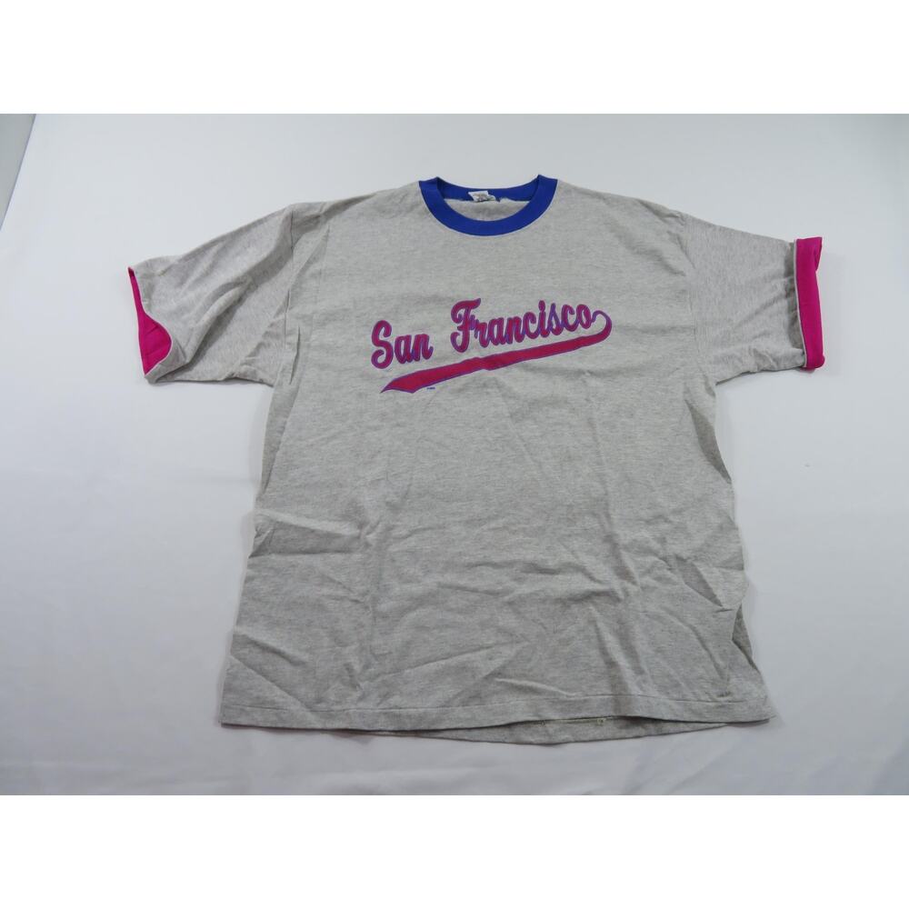 San Francisco T-Shirt Gray Script Lettering Sz XL 1990s
